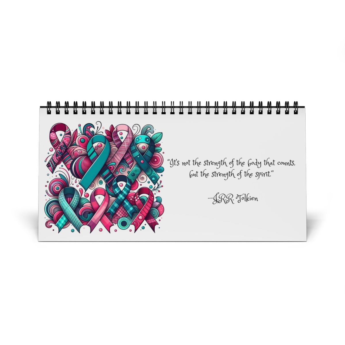 Desktop Calendar Cancer Ribbon 2025 Grid, Cancer Awareness Monthly Planner, Office Desk Organizer, Chemo Support Gift, Cancer Survivor,calendar, cancer ribbon calendar, cancer calendar, cancer, gift, cancer related gift